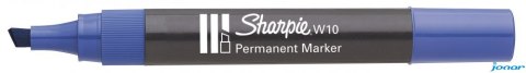 Marker permanentny W10 ścięty niebieski SHARPIE S0192693, blister SALE