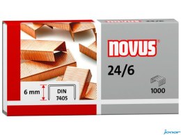 Zszywki miedziowane 24/6 1000szt NOVUS 040-0206