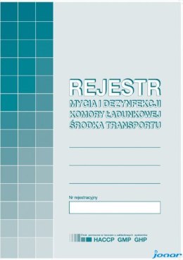 Rejsestr mycia i dezynfekcji komory ładunkowej środka transportu A5, 32 strony offset, 10-H91-3 DOTTS