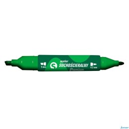 Marker suchościeralny dwustronny KM504-Z2 zielony 5mm/4.2mm TETIS