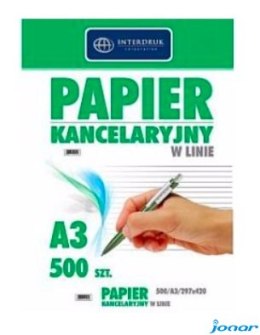 Papier kancelaryjny A3 linia (500) INTERDRUK