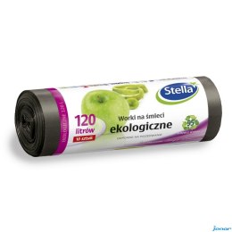 Worki na śmieci ekologiczne 120L 10szt. z taśmą (LDPE) STELLA WNS-6356V1
