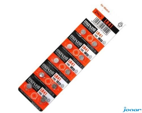 Bateria zegarowa alkaliczna mini (10szt.) G3 / AG3 / L736 / 192 / LR41 Maxell