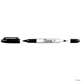 Marker dwustronny SHARPIE TWIN TIP czarny S0811100