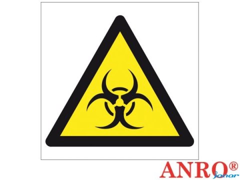 Naklejka OSTRZEŻENIE PRZED SKAŻENIEM BIOLOGICZNYM ZZ-16O F 200X200 ANPRO