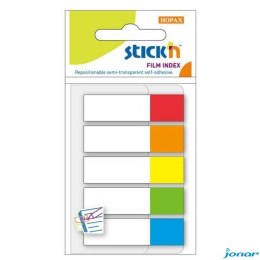 Zakładki indeksujące 45x12mm mix 5 kolorów neon STICKN 21465