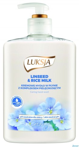 LUKSJA Mydło w płynie z dozownikiem 500 ml LINSEED&RICE MILK 8896