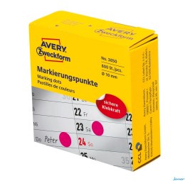 Kółka do zaznaczania różowe 3850 Q10 w rolce Avery Zweckform