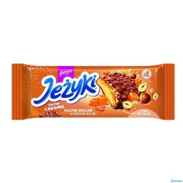 Ciastka JEŻYKI słony karmel w czekoladzie mlecznej 140g
