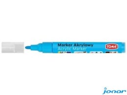 Marker akrylowy, fibrowa końcówka okragła 2-5mm, niebieski jasny TO-402 Toma