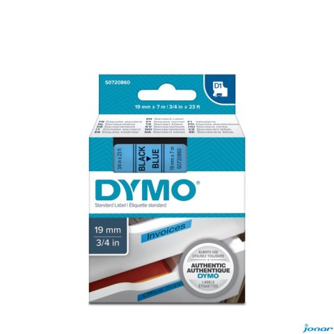 Taśma DYMO D1 - 19 mm x 7 m, czarny / niebieski S0720860 do drukarek etykiet (X) SALE