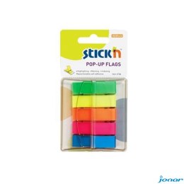 Zakładki indeksujące w podajniku mix 45x12mm (200sztuk) STICKN 26029