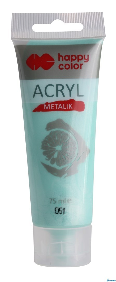 Farba akrylowa 75ml, miętowy metalik, Happy Color HA 7370 0075-051 SALE