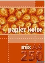 Papier xero A4 80g mix kolorów (250 arkuszy) KRESKA
