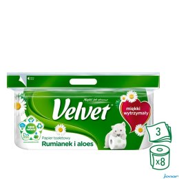 Papier toaletowy Velvet rumianek & aloes 8 rolek