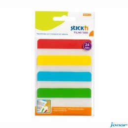 Przekładki indeksujące przeźroczyste 38x76mm 4 kolory STICKN 21609