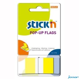 Zakładki indeksujące 45x25mm 50szt żółte podajnik STICKN 26022