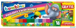 Plastelina BAMBINO 18 kolorów kwadratowa