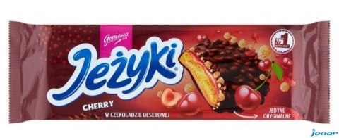 Ciastka JEŻYKI Dark Cherry 140g w czekoladzie deserowej