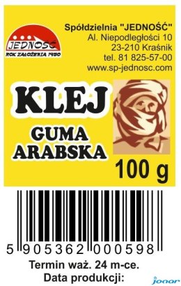 Klej guma arabska 100gr butelczka plastikowa JEDNOŚĆ