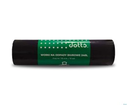 Worki na śmieci 240l 10szt. DOTTS super mocne (LDPE) 30mic czarne