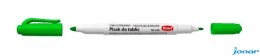 Pisaki 2-stronne do białych tablic TOMA, 2 końcówki cienkie 0,5 i 0,8mm, zielony TO-270 Toma