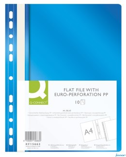 Skoroszyt Q-CONNECT, PP, A4, standard, 120/170mikr., wpinany, niebieski KF15663