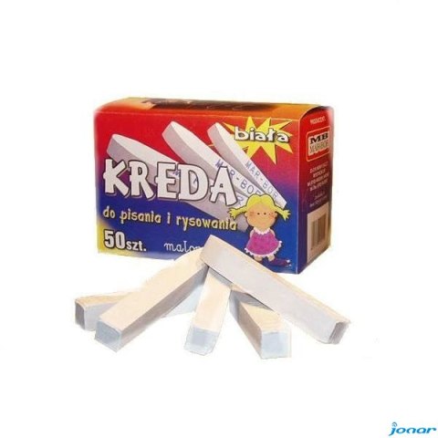 Kreda szkolna biała 50 szt. B4 MAR-BOR