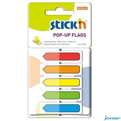 Zakładki indeksujące w podajniku strzałka (150sztuk) STICKN 26003