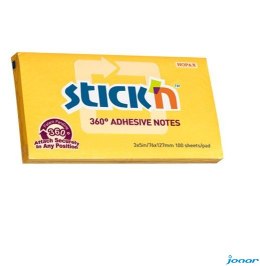 Bloczek STICKN 127x76mm 360stopni ciemno zółty 21555