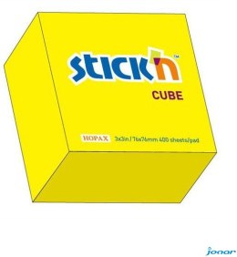 Bloczek STICKN 76x76mm 400k żółty neonowy 21010