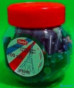 Naboje atramentowe, niebieskie, słoik 100 szt. niebieski TO-611 02 Toma