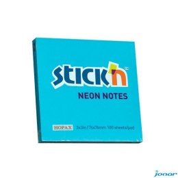 Bloczek STICKN 76x76mm niebieski neonowy 100k 21209 STICKN