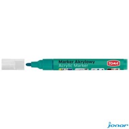 Marker akrylowy, fibrowa końcówka okrągła 2-5mm, zielony TO-402 Toma