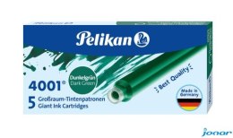 Naboje do piór długie ciemnozielone 300004043 PELIKAN