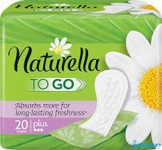 Wkładki higieniczne, naturella "to go" 20 sztuk (każda oddzielnie zapakowana)