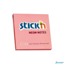 Bloczek STICKN 76x76mm różowy neonowy 100k 21166 STICKN