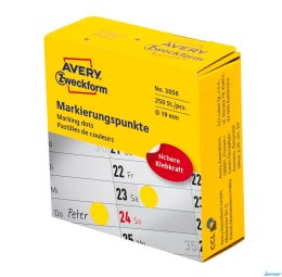 Kółka do zaznaczania żółte 3856 Q19 w rolce trwałe, Avery Zweckform