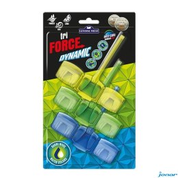 Kostka do WC zawieszka 3x45g TRIO-FORCE DYNAMIK (cytryna, morze, las) GENERAL FRESH 70705