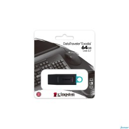 Pamięć Pendrive KINGSTON 64GB USB 3.2 GEN1 Data Traveler Exodia czarny-turkusowy DTX/64GB