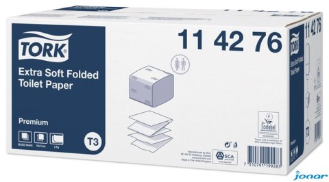 Papier toaletowy w składce ZZ Premium 114276 biały TORK T3