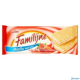 Wafle FAMILIJNE Truskawkowo-śmietankowym 180g JUTRZENKA