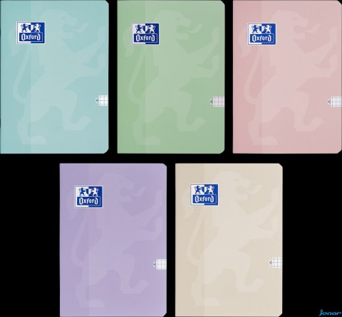 Zeszyt Oxford Touch Pastelowy A4 60 kartek 90 g kratka 5x5 mm 400175353