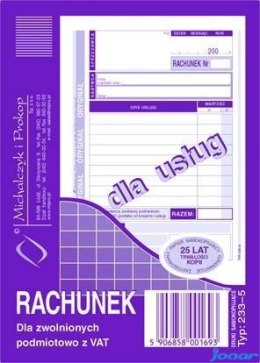 233-5 Rachunek A6 dla zwol.z VAT(usługa) MICHALCZYK i PROKOP