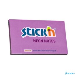 Bloczek STICKN 127x76mm fioletowy neonowy 100k 21214 STICKN