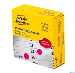 Kółka do zaznaczania różowe 3854 Q19 w rolce trwałe, Avery Zweckform