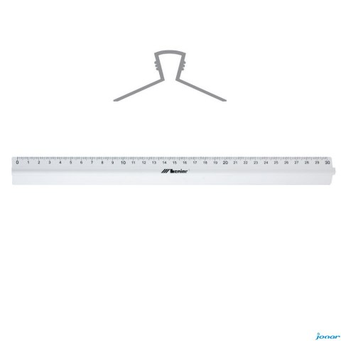 Linijka szkolna 30cm z uchwytem aluminiowym 30317 LENIAR
