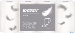 Papier toaletowy, małe rolki KATRIN Toilet 160, 2W, 112966, opakowanie: 8 rolek