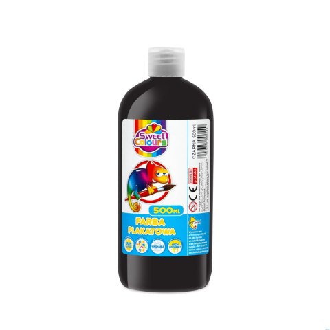 Farby plakatowe w butelce 500ml czarna Sweet Colours 00249 OTOCKI