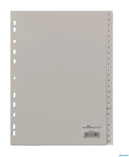 Przekładki PP A4 szare, nadr. indeks, A-Z, 24 części Szary 650810 DURABLE